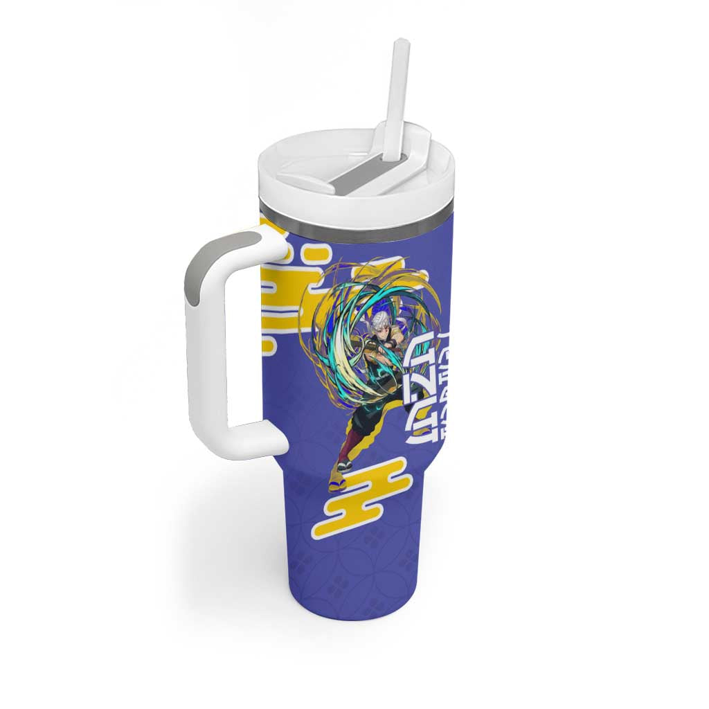 Tengen Uzui Demon Slayer Tumbler With Handle Vibrant Anime Soundwave Style