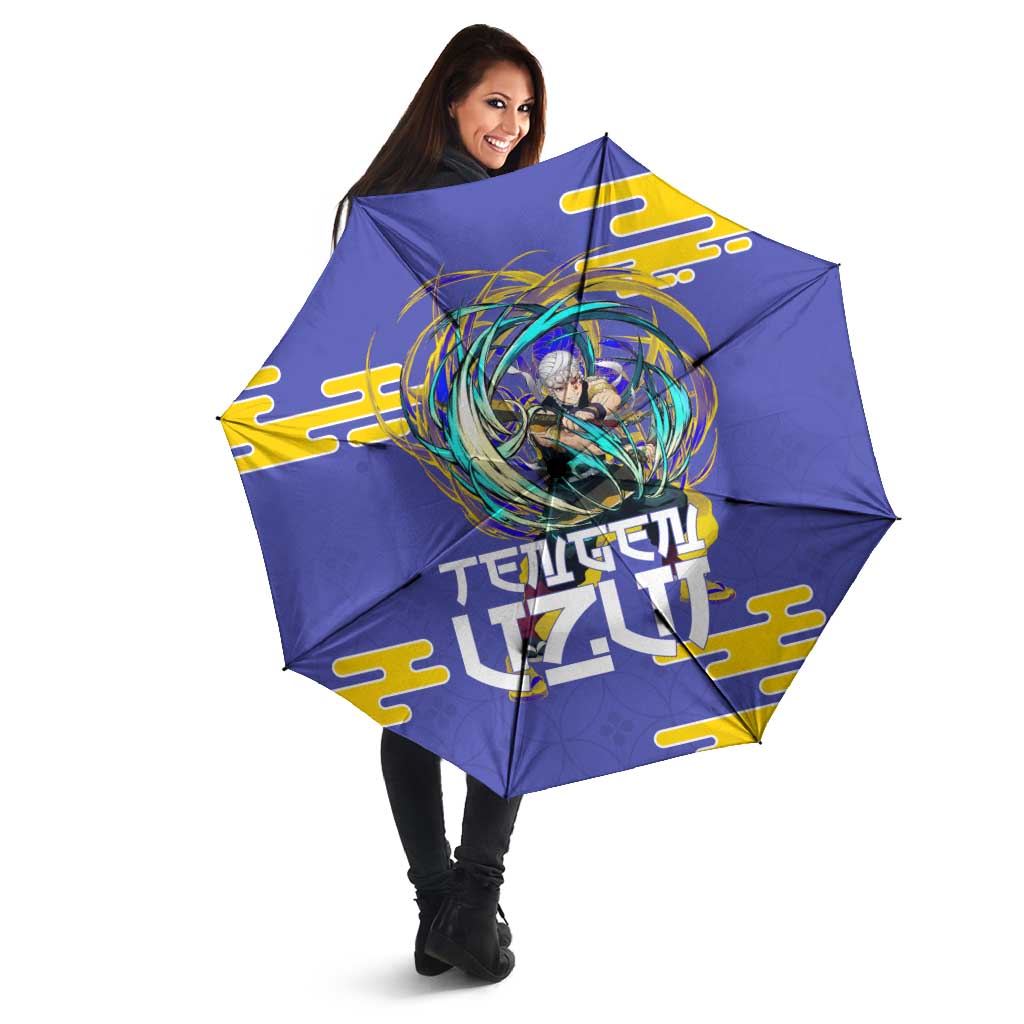 Tengen Uzui Demon Slayer Umbrella Vibrant Anime Soundwave Style