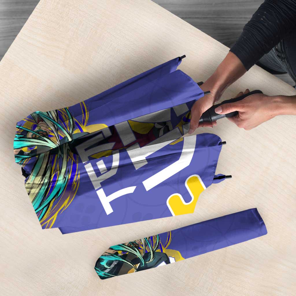Tengen Uzui Demon Slayer Umbrella Vibrant Anime Soundwave Style