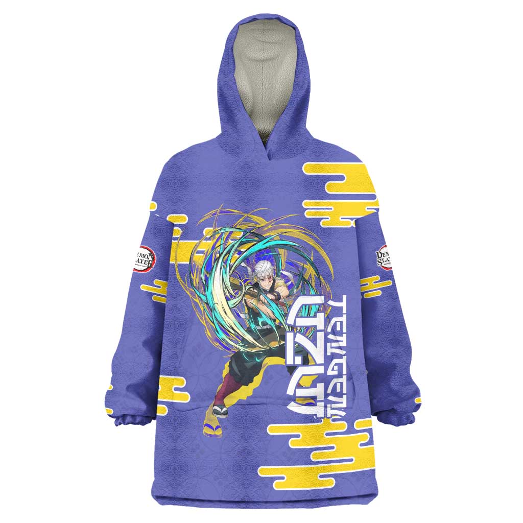 Tengen Uzui Demon Slayer Wearable Blanket Hoodie Vibrant Anime Soundwave Style