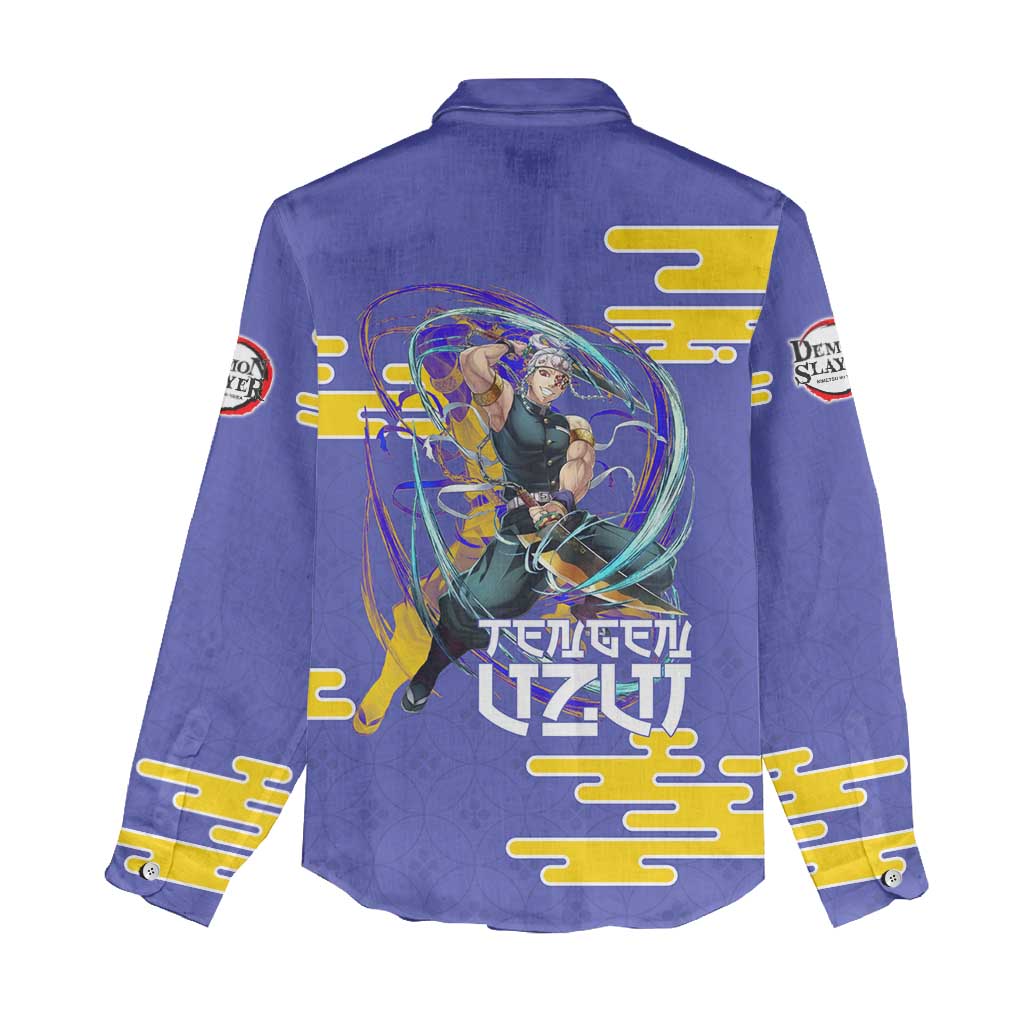 Tengen Uzui Demon Slayer Women Casual Shirt Vibrant Anime Soundwave Style