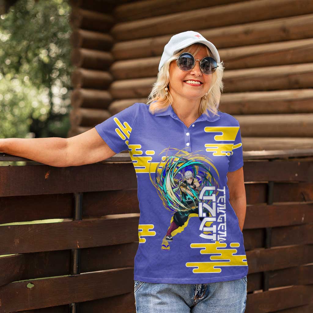 Tengen Uzui Demon Slayer Women Polo Shirt Vibrant Anime Soundwave Style