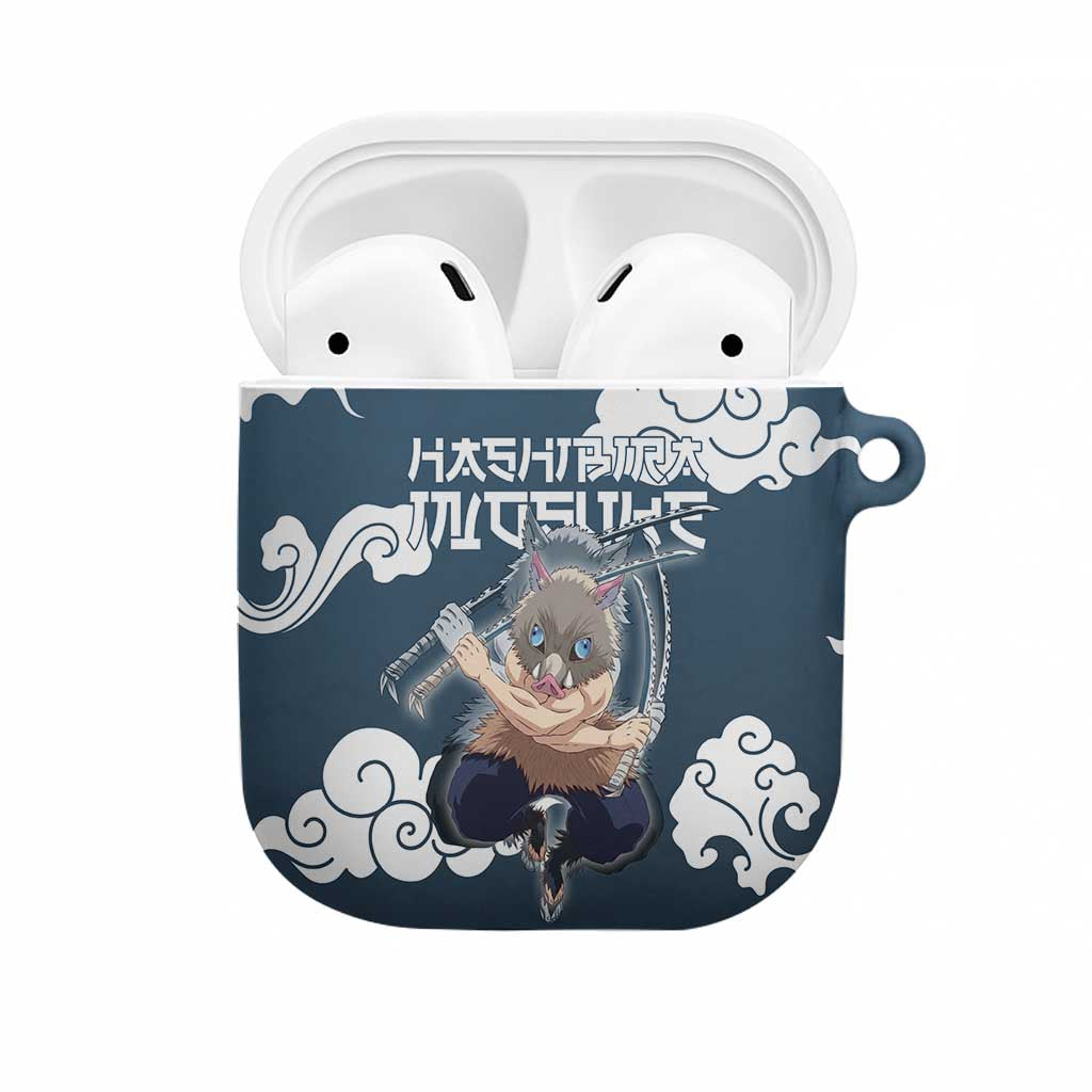 Hashibira Inosuke Demon Slayer AirPods Case Whirlwind Anime Cloud Pattern Style