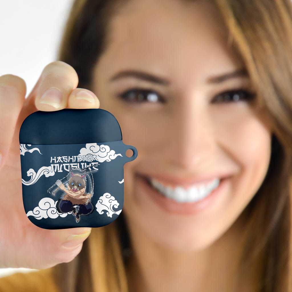 Hashibira Inosuke Demon Slayer AirPods Case Whirlwind Anime Cloud Pattern Style
