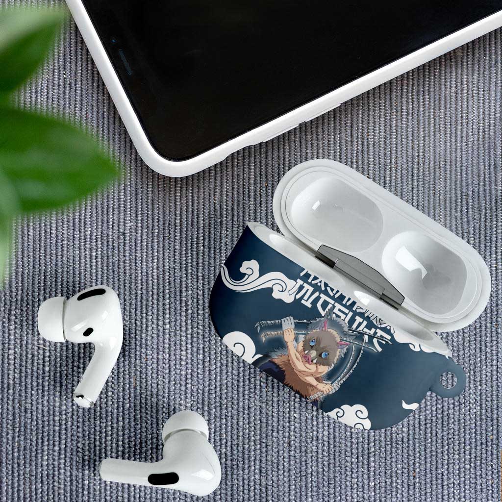 Hashibira Inosuke Demon Slayer AirPods Case Whirlwind Anime Cloud Pattern Style