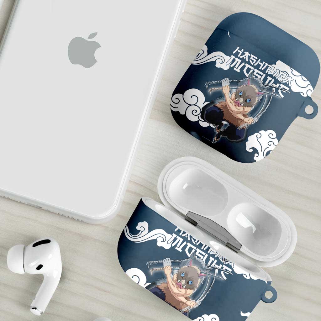 Hashibira Inosuke Demon Slayer AirPods Case Whirlwind Anime Cloud Pattern Style