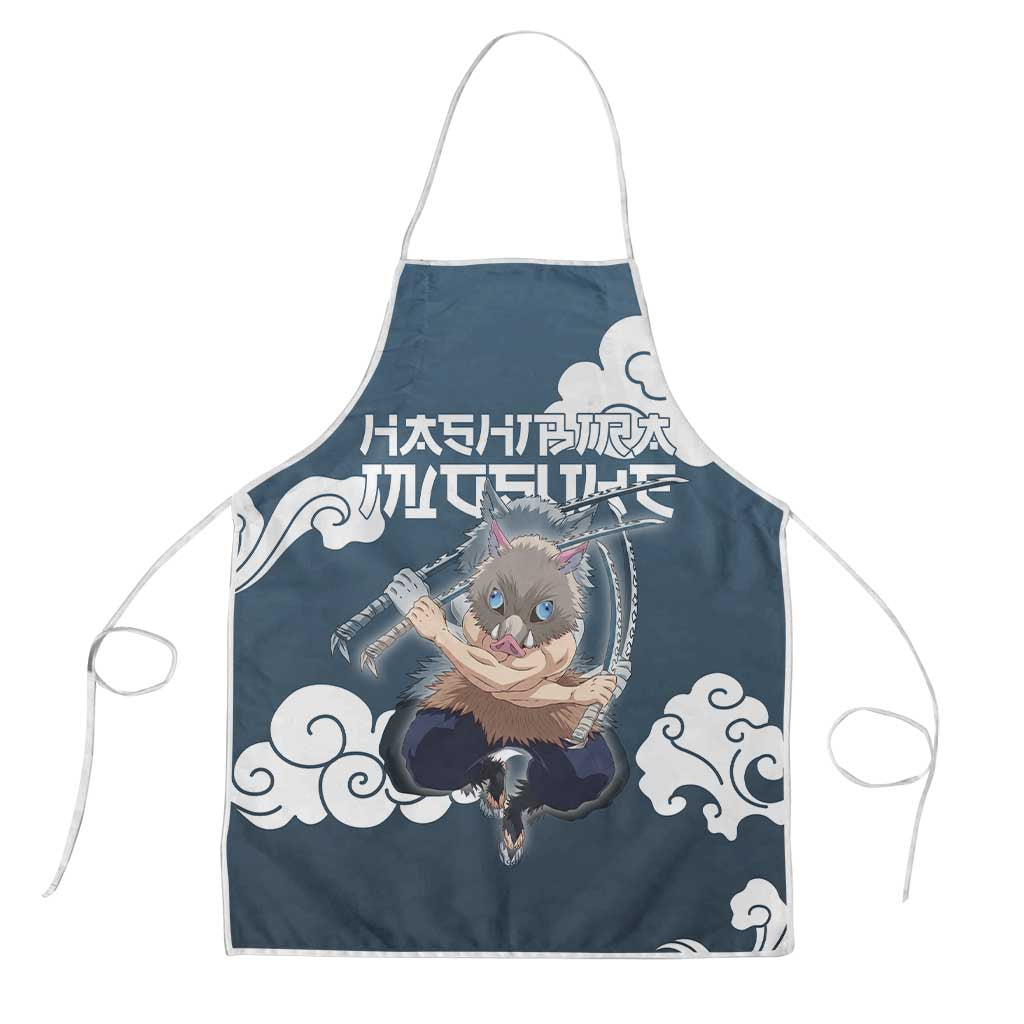 Hashibira Inosuke Demon Slayer Apron Whirlwind Anime Cloud Pattern Style