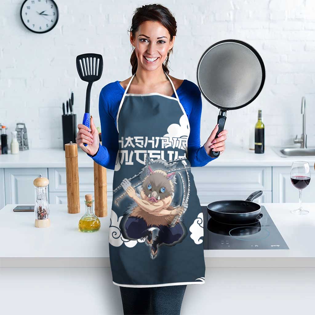 Hashibira Inosuke Demon Slayer Apron Whirlwind Anime Cloud Pattern Style