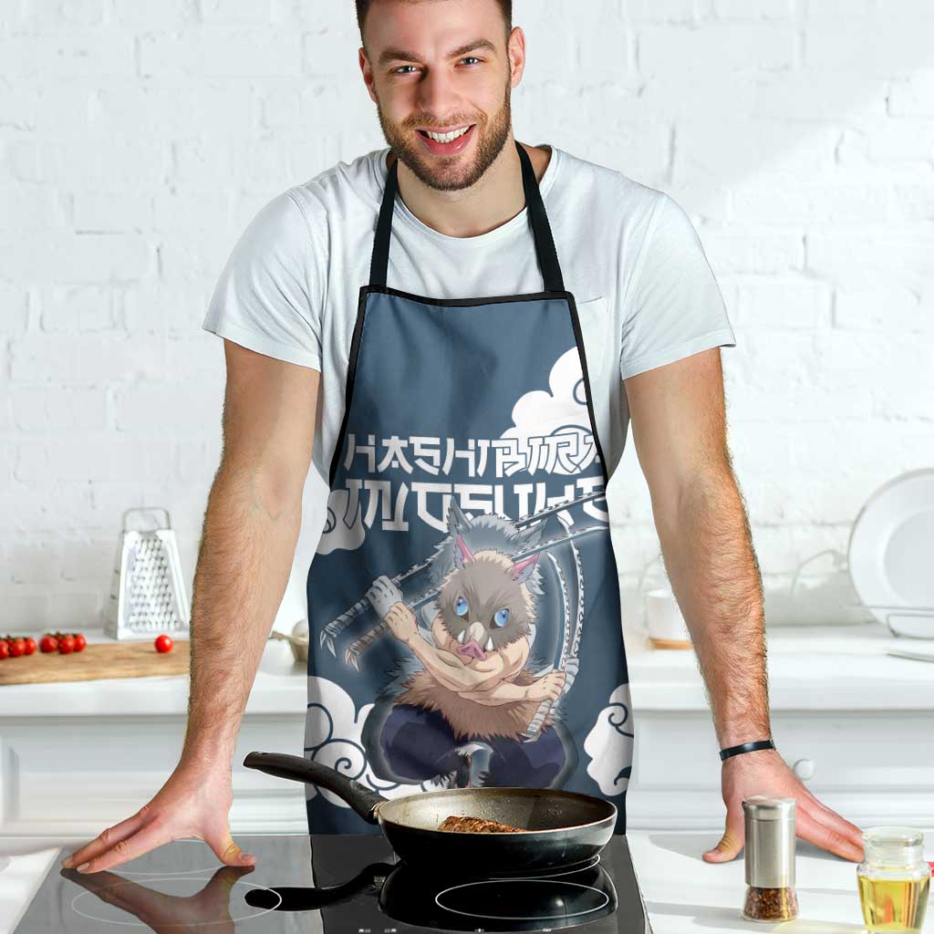 Hashibira Inosuke Demon Slayer Apron Whirlwind Anime Cloud Pattern Style