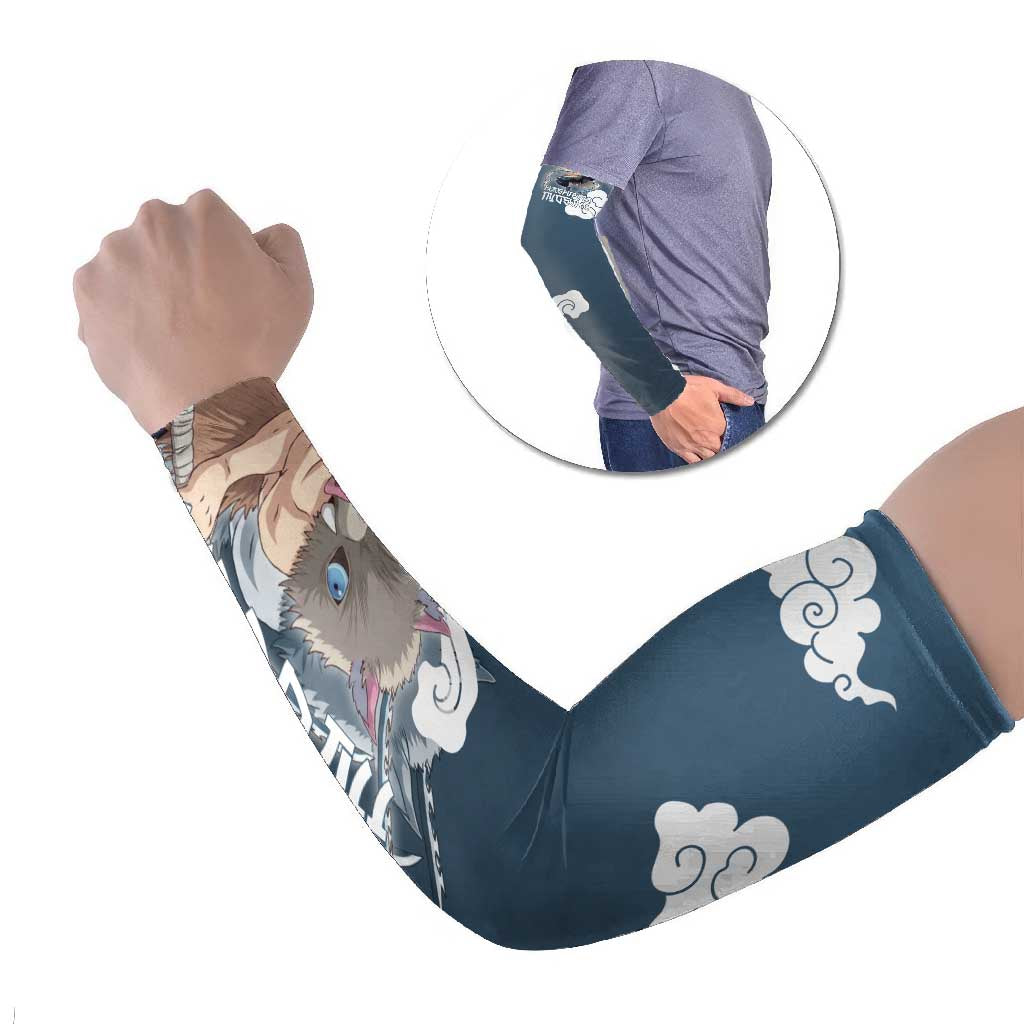 Hashibira Inosuke Demon Slayer Arm Sleeves Whirlwind Anime Cloud Pattern Style