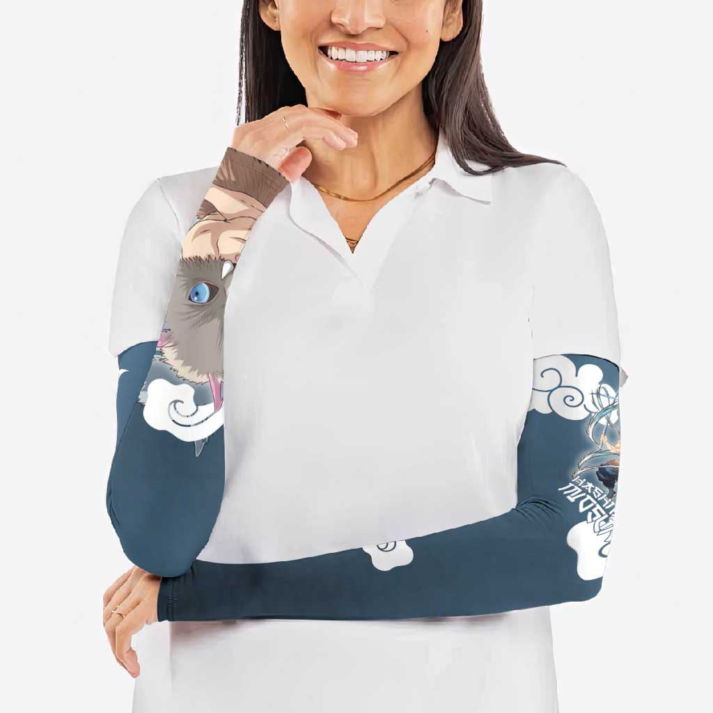 Hashibira Inosuke Demon Slayer Arm Sleeves Whirlwind Anime Cloud Pattern Style