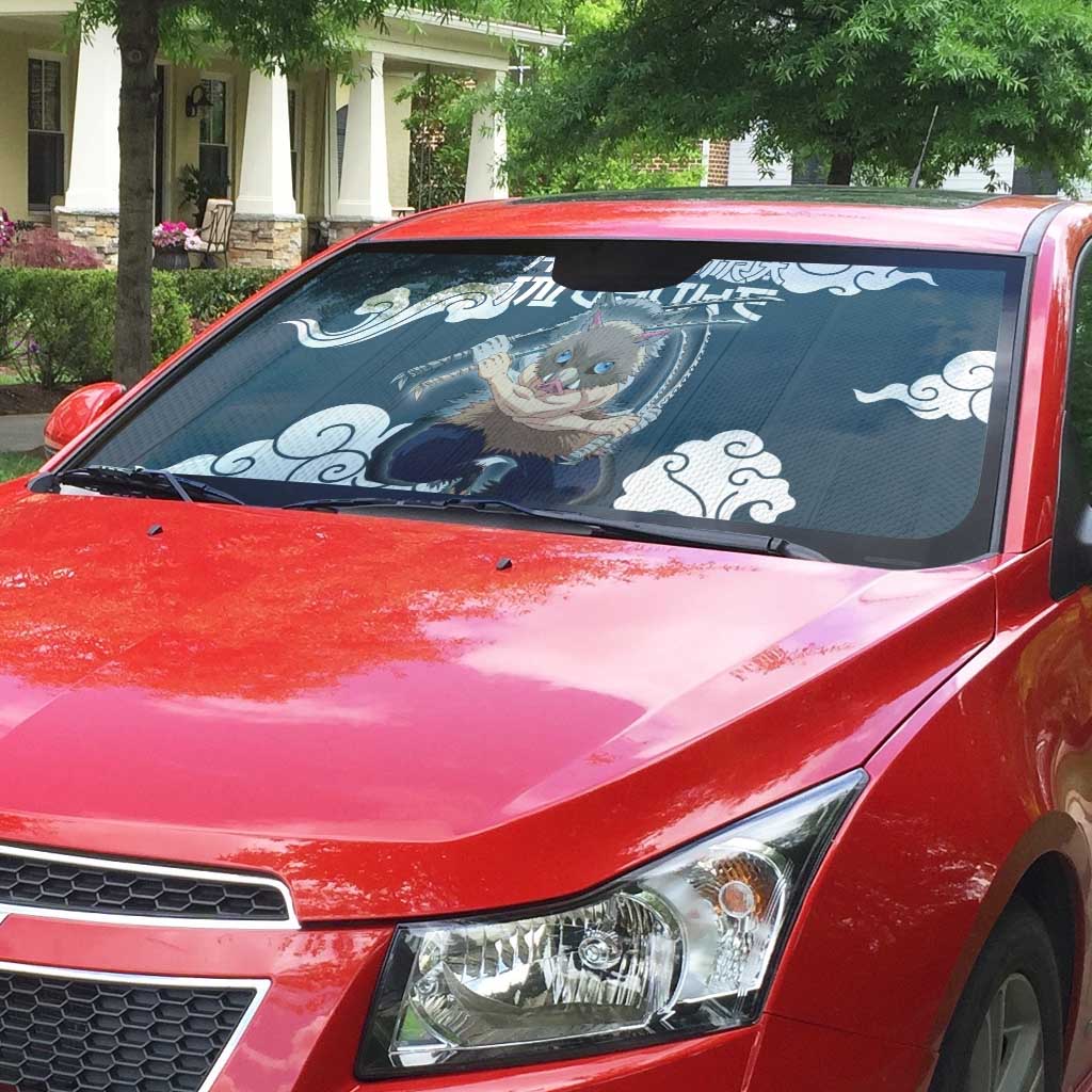 Hashibira Inosuke Demon Slayer Auto Sun Shade Whirlwind Anime Cloud Pattern Style