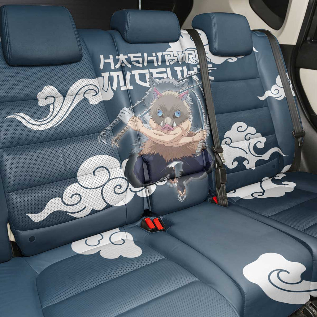 Hashibira Inosuke Demon Slayer Back Car Seat Cover Whirlwind Anime Cloud Pattern Style