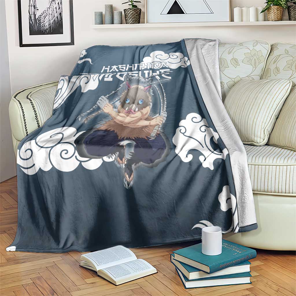 Hashibira Inosuke Demon Slayer Blanket Whirlwind Anime Cloud Pattern Style