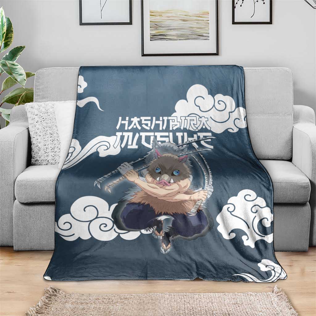 Hashibira Inosuke Demon Slayer Blanket Whirlwind Anime Cloud Pattern Style