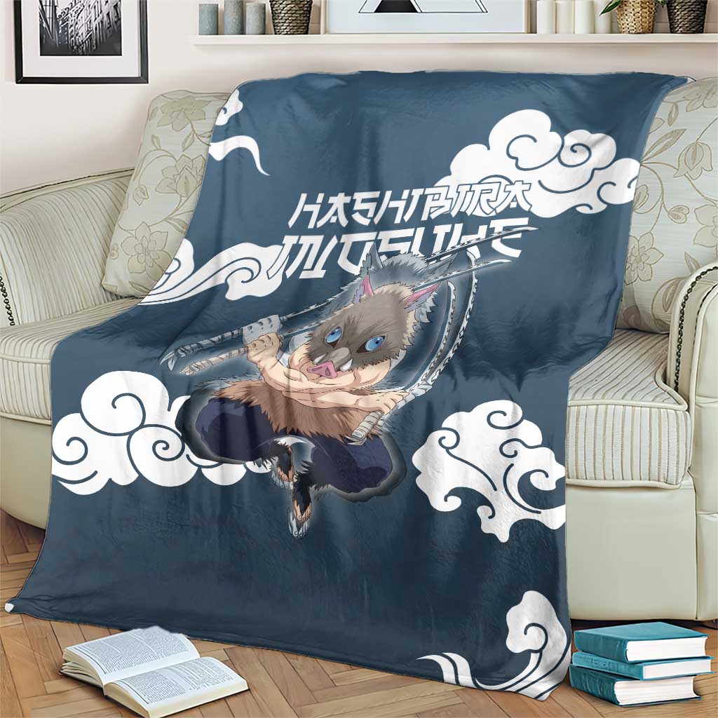 Hashibira Inosuke Demon Slayer Blanket Whirlwind Anime Cloud Pattern Style
