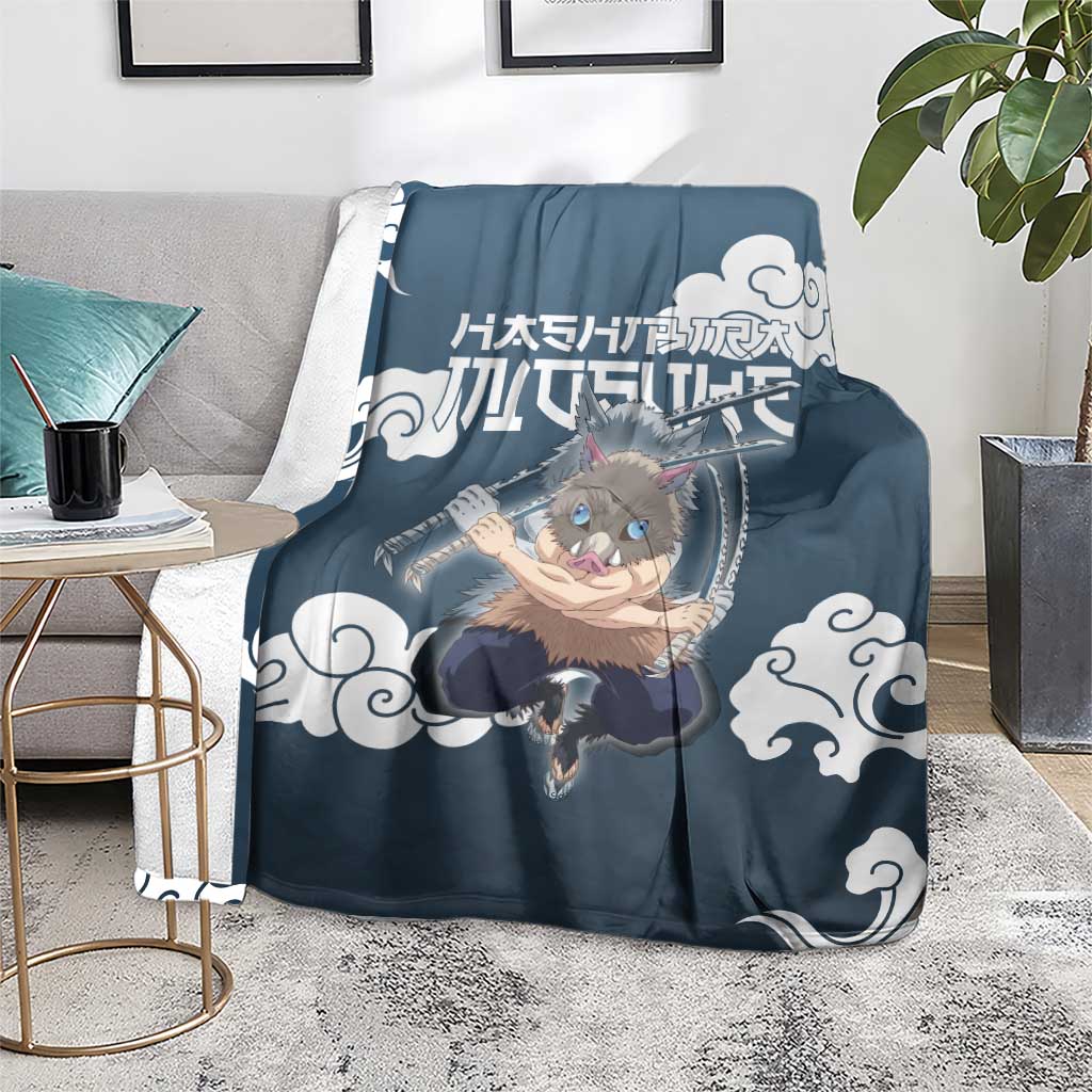 Hashibira Inosuke Demon Slayer Blanket Whirlwind Anime Cloud Pattern Style