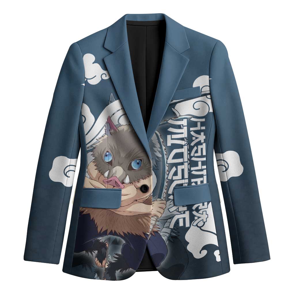 Hashibira Inosuke Demon Slayer Blazer Whirlwind Anime Cloud Pattern Style