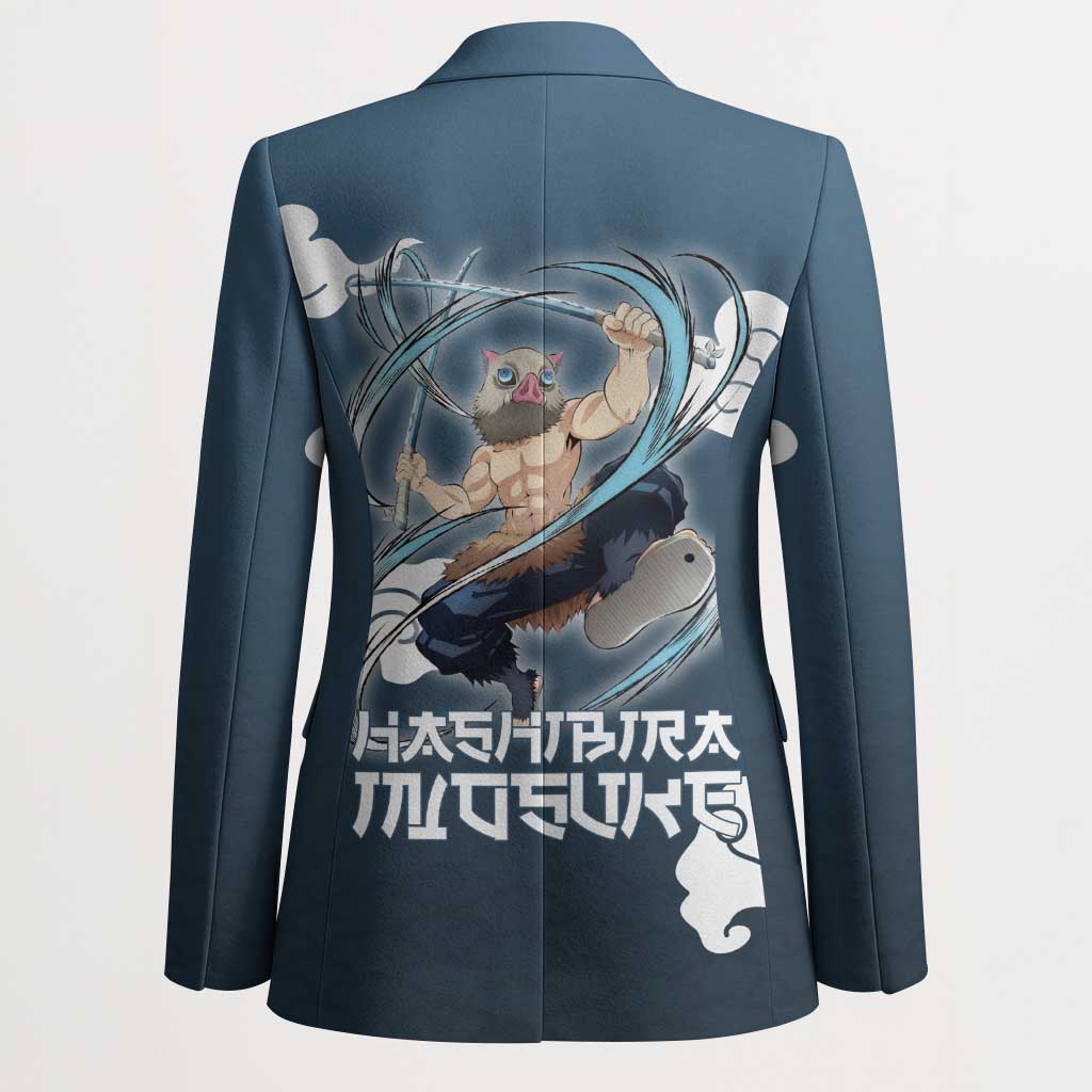 Hashibira Inosuke Demon Slayer Blazer Whirlwind Anime Cloud Pattern Style