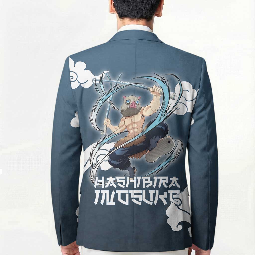 Hashibira Inosuke Demon Slayer Blazer Whirlwind Anime Cloud Pattern Style