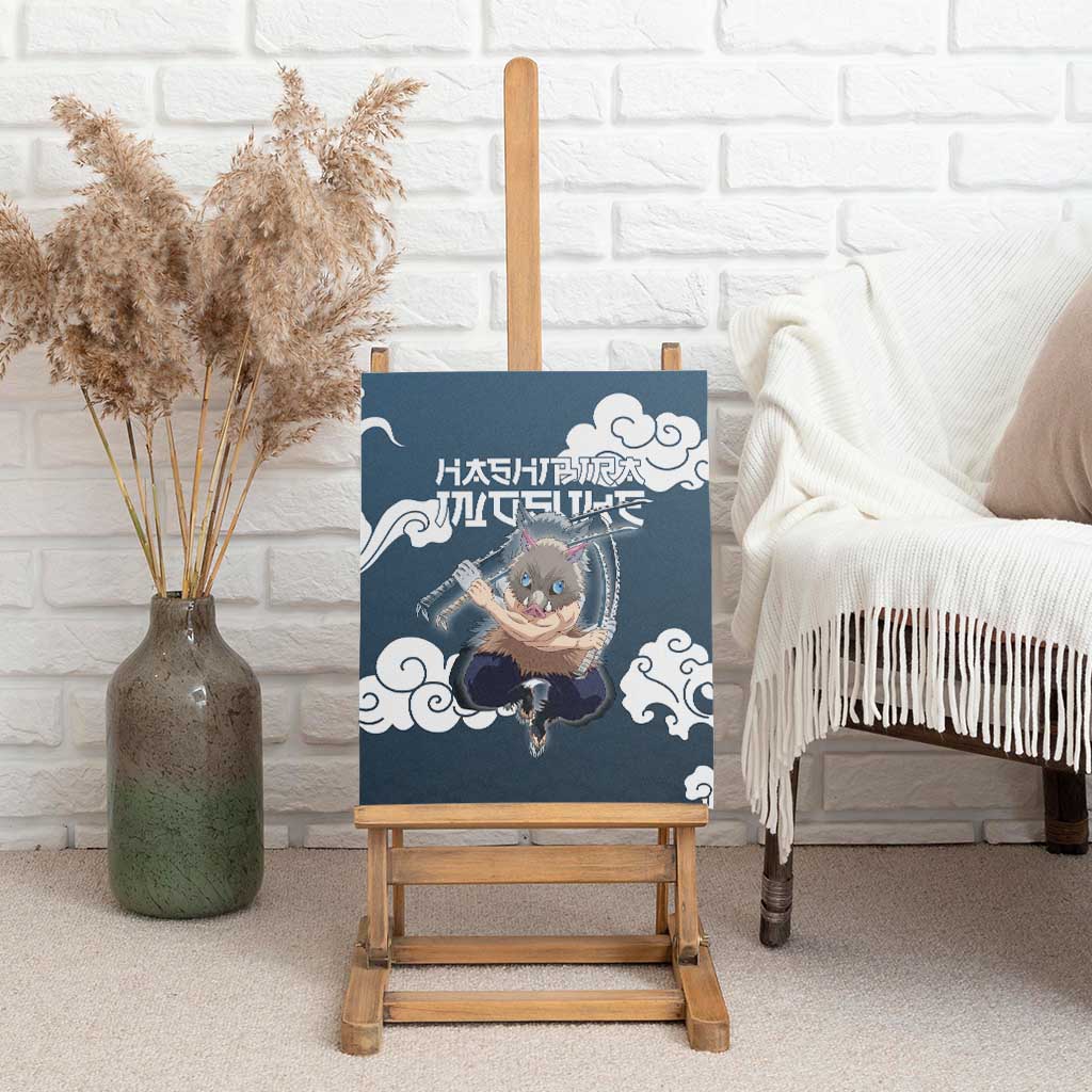 Hashibira Inosuke Demon Slayer Canvas Wall Art Whirlwind Anime Cloud Pattern Style