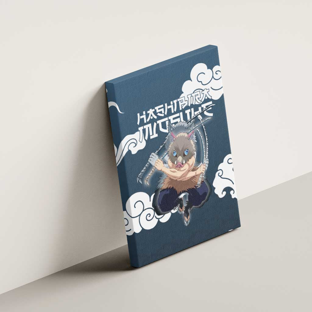 Hashibira Inosuke Demon Slayer Canvas Wall Art Whirlwind Anime Cloud Pattern Style
