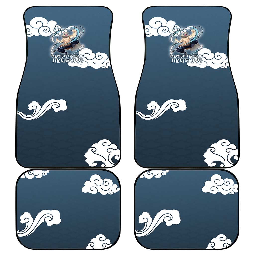 Hashibira Inosuke Demon Slayer Car Mats Whirlwind Anime Cloud Pattern Style