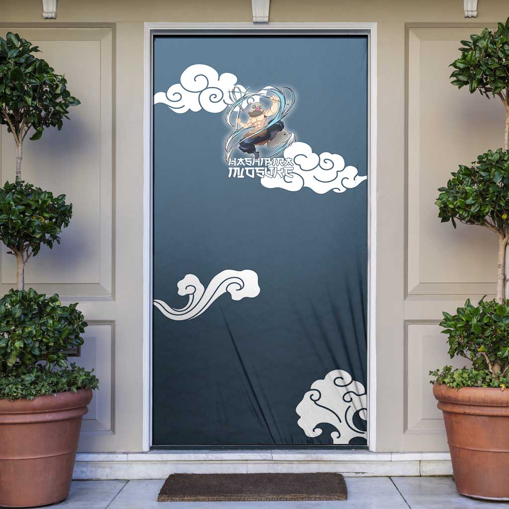 Hashibira Inosuke Demon Slayer Door Cover Whirlwind Anime Cloud Pattern Style