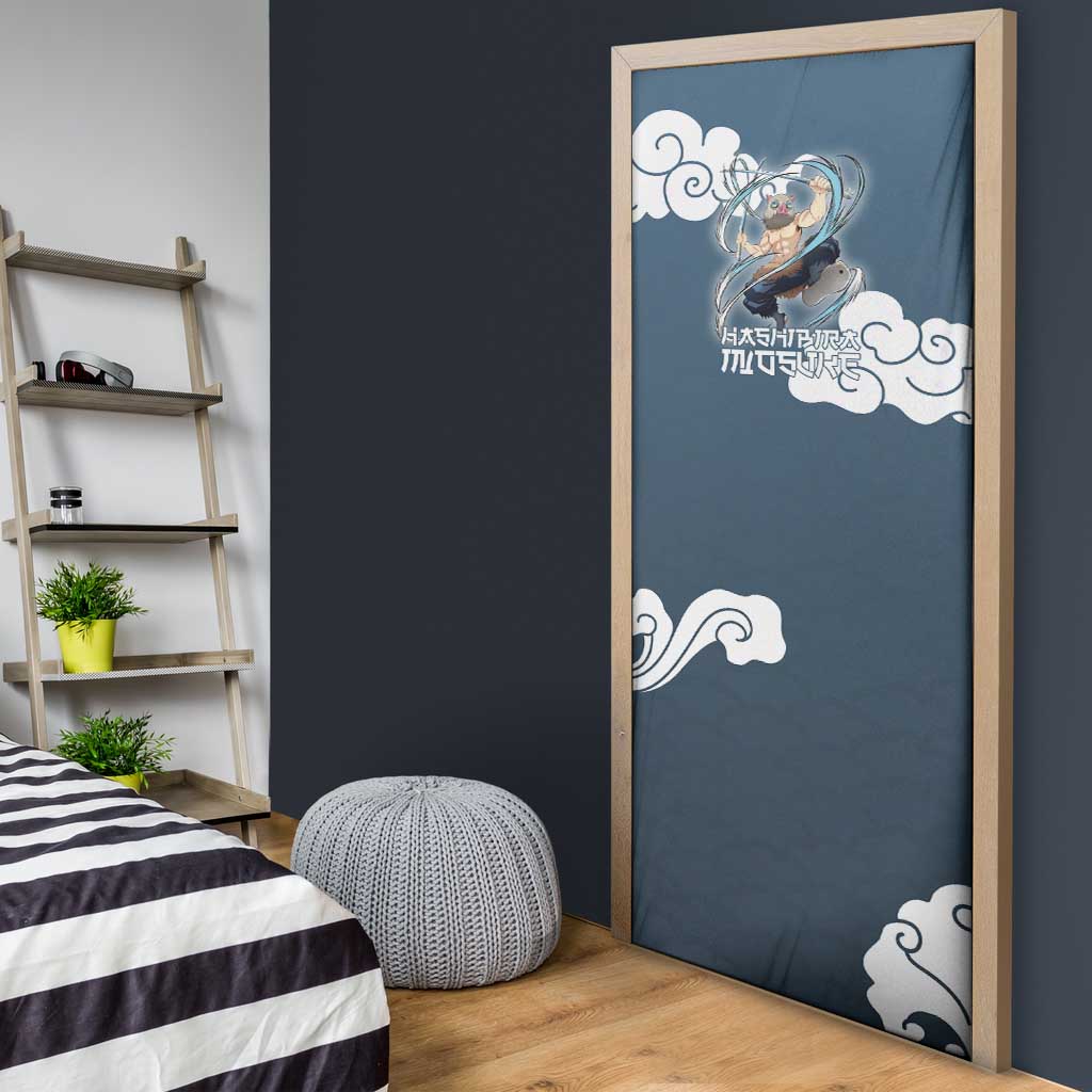 Hashibira Inosuke Demon Slayer Door Cover Whirlwind Anime Cloud Pattern Style