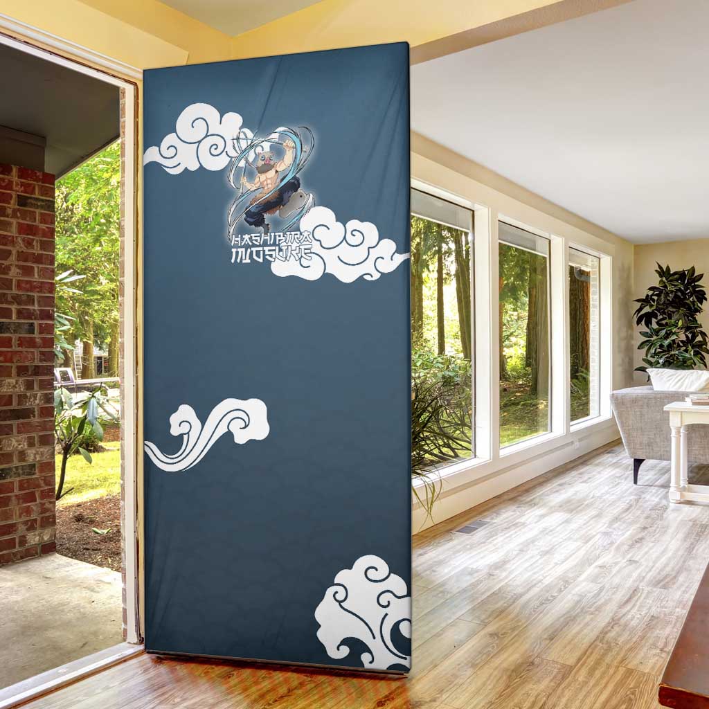 Hashibira Inosuke Demon Slayer Door Cover Whirlwind Anime Cloud Pattern Style