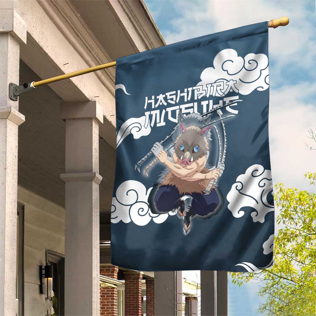 Hashibira Inosuke Demon Slayer Garden Flag Whirlwind Anime Cloud Pattern Style