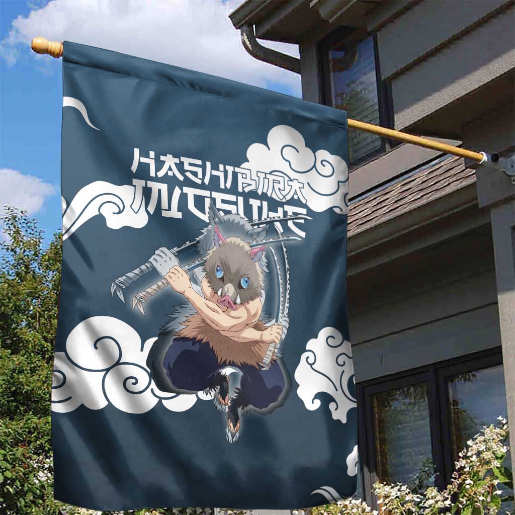 Hashibira Inosuke Demon Slayer Garden Flag Whirlwind Anime Cloud Pattern Style