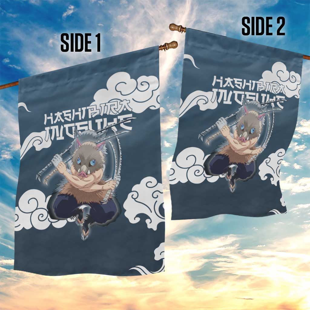 Hashibira Inosuke Demon Slayer Garden Flag Whirlwind Anime Cloud Pattern Style