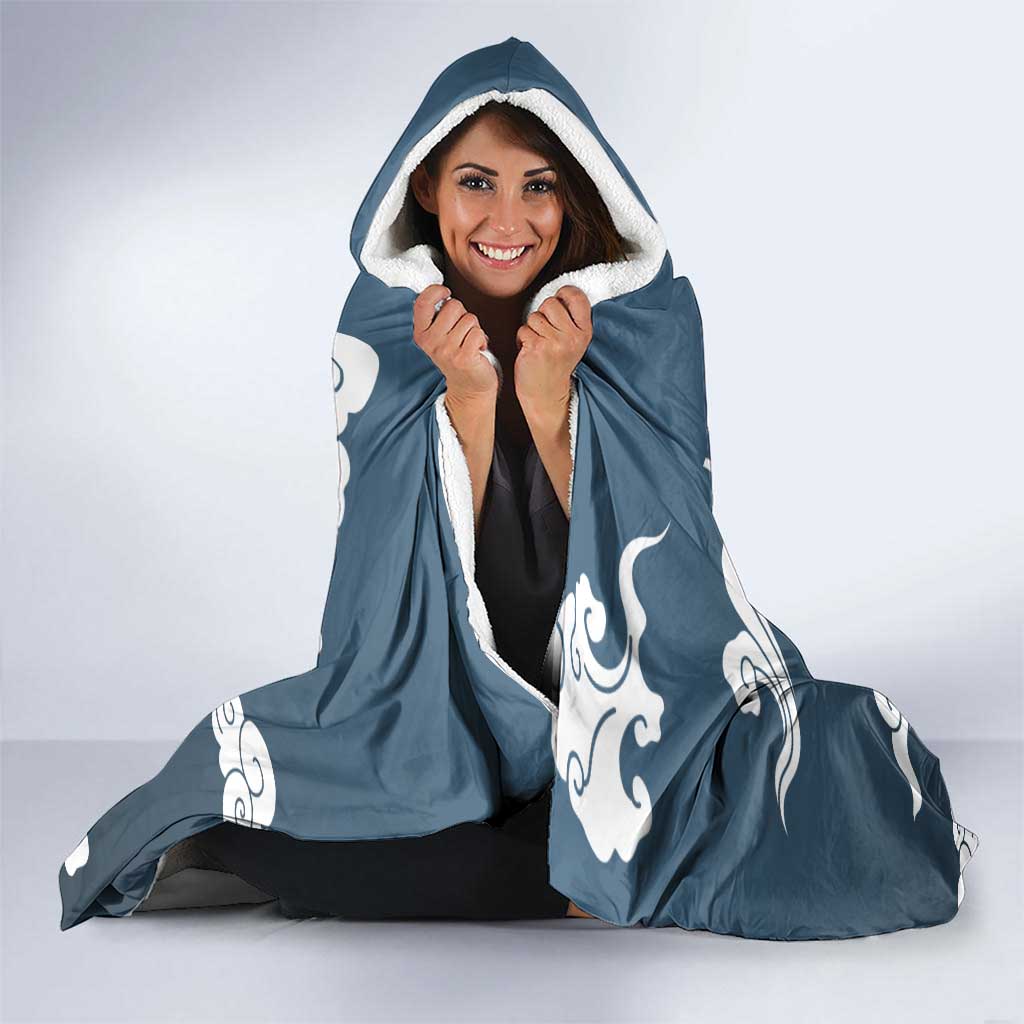 Hashibira Inosuke Demon Slayer Hooded Blanket Whirlwind Anime Cloud Pattern Style