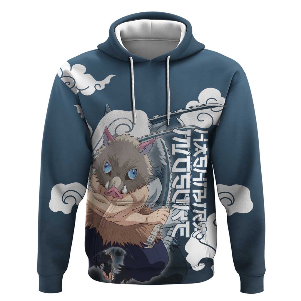 Hashibira Inosuke Demon Slayer Hoodie Whirlwind Anime Cloud Pattern Style