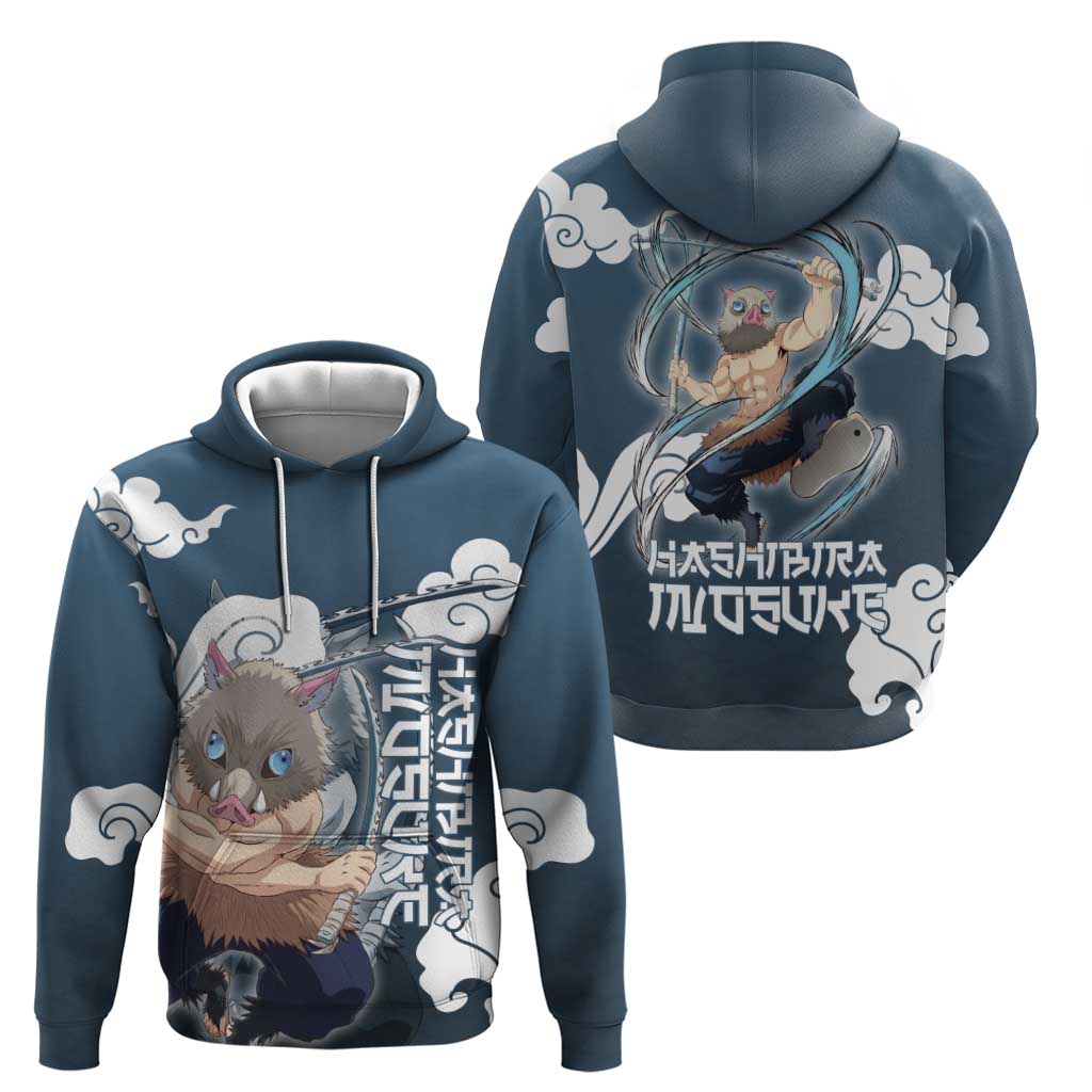 Hashibira Inosuke Demon Slayer Hoodie Whirlwind Anime Cloud Pattern Style