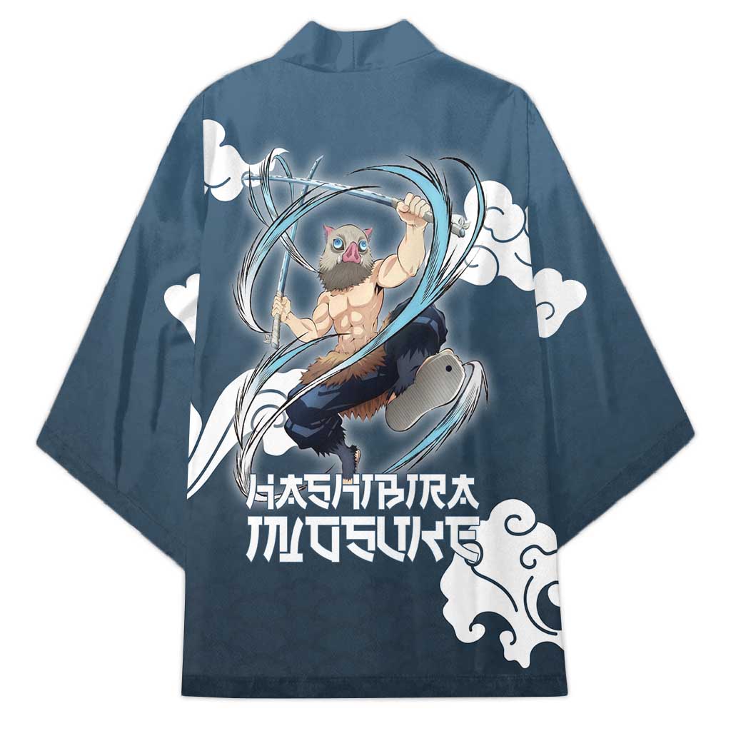 Hashibira Inosuke Demon Slayer Kimono Whirlwind Anime Cloud Pattern Style
