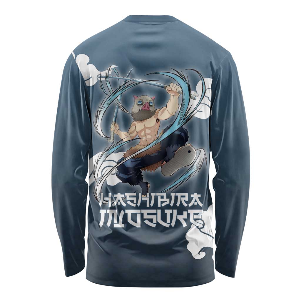 Hashibira Inosuke Demon Slayer Long Sleeve Shirt Whirlwind Anime Cloud Pattern Style