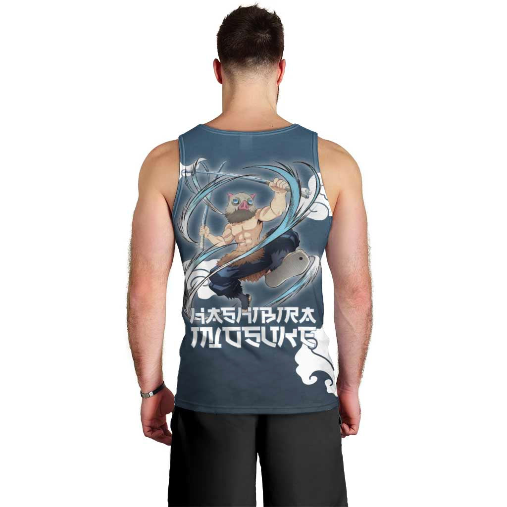 Hashibira Inosuke Demon Slayer Men Tank Top Whirlwind Anime Cloud Pattern Style