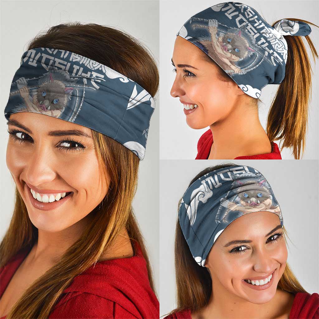 Hashibira Inosuke Demon Slayer Neck Gaiter Whirlwind Anime Cloud Pattern Style
