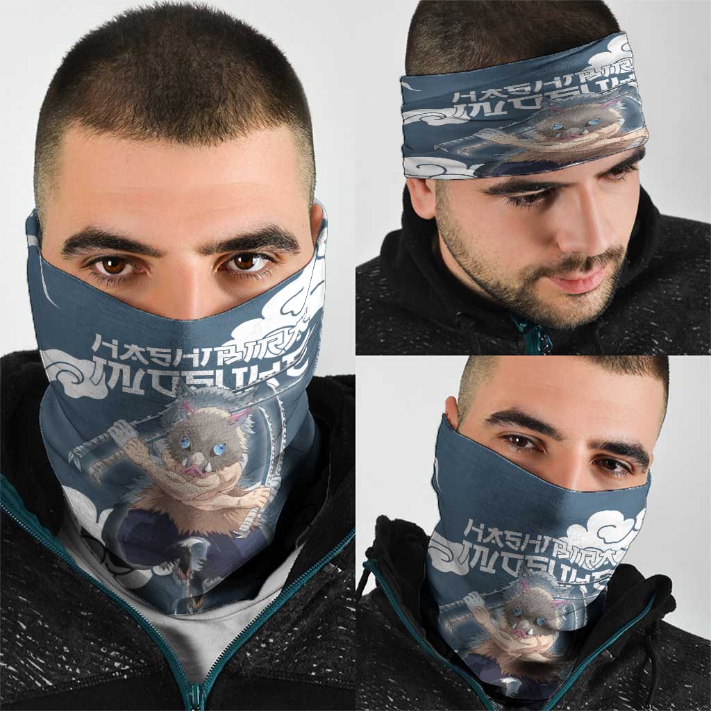Hashibira Inosuke Demon Slayer Neck Gaiter Whirlwind Anime Cloud Pattern Style