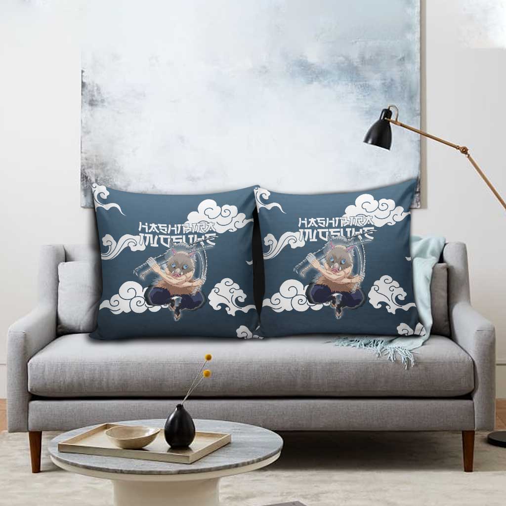 Hashibira Inosuke Demon Slayer Pillow Cover Whirlwind Anime Cloud Pattern Style