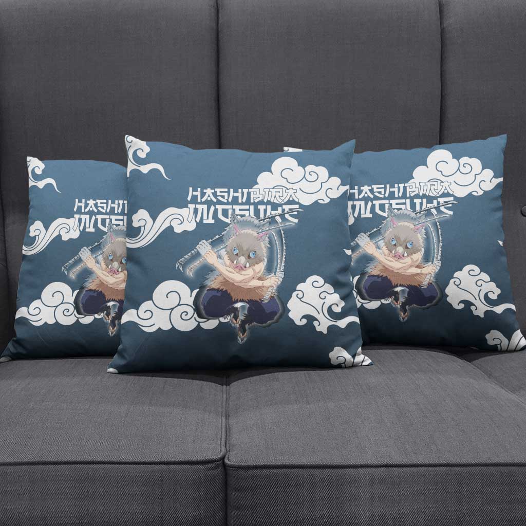 Hashibira Inosuke Demon Slayer Pillow Cover Whirlwind Anime Cloud Pattern Style