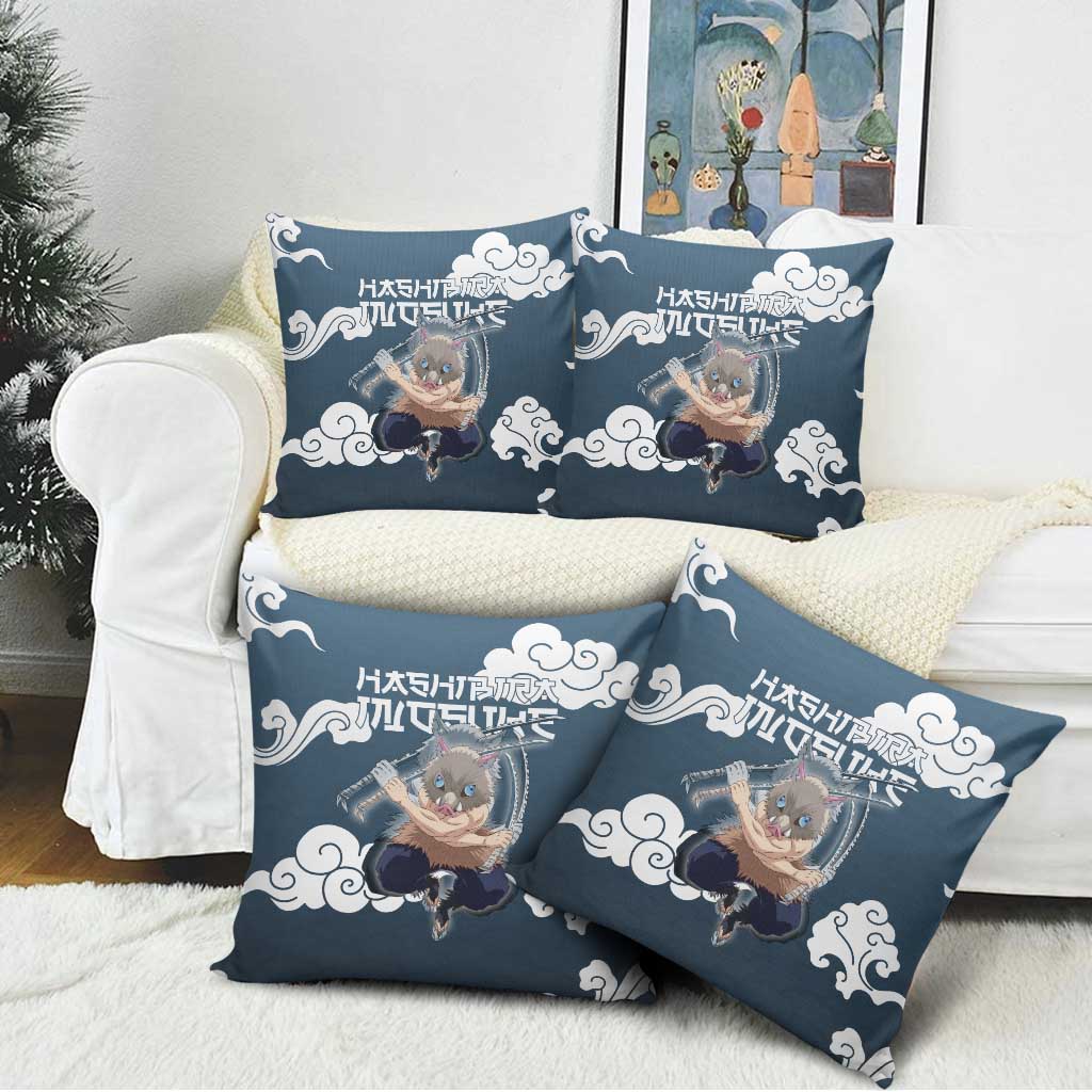 Hashibira Inosuke Demon Slayer Pillow Cover Whirlwind Anime Cloud Pattern Style