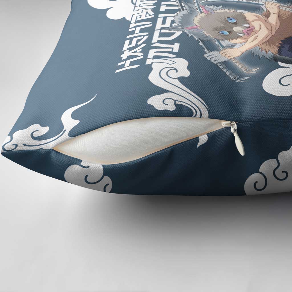 Hashibira Inosuke Demon Slayer Pillow Cover Whirlwind Anime Cloud Pattern Style