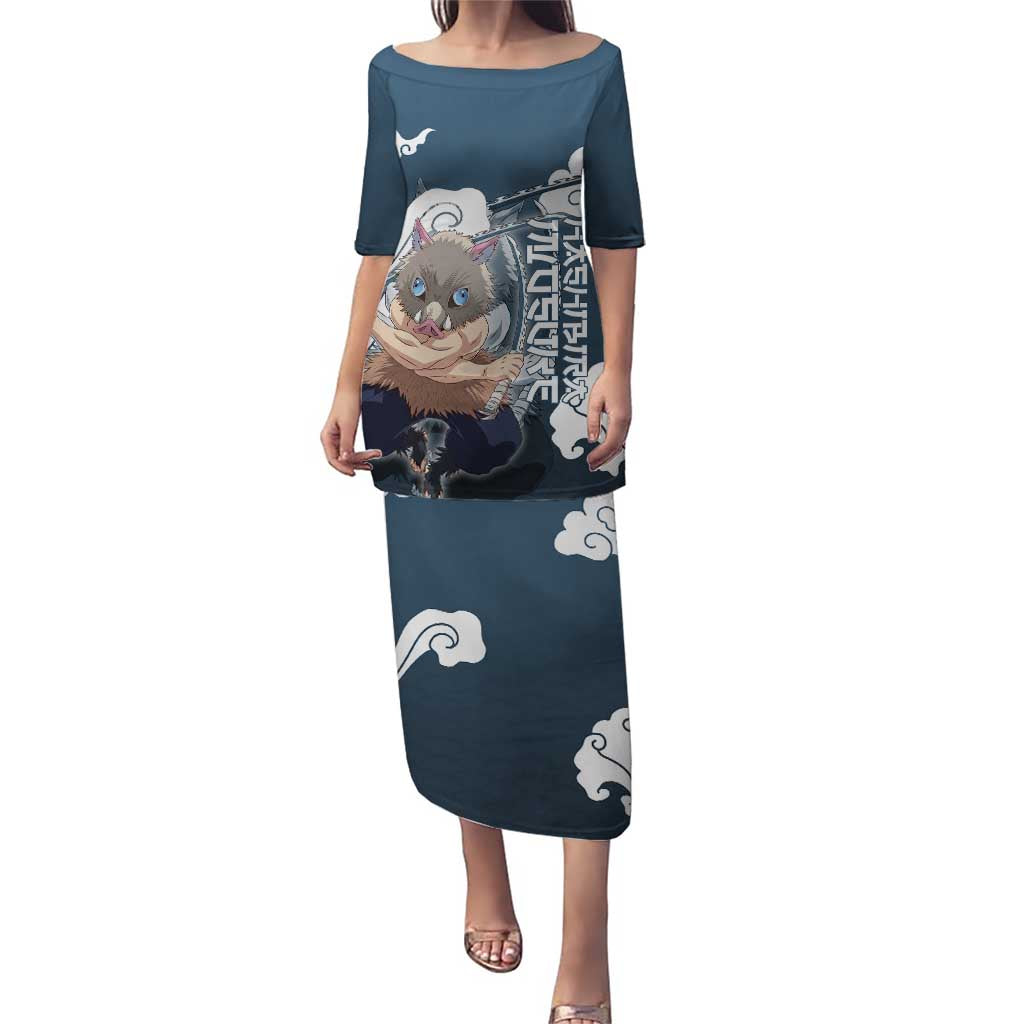Hashibira Inosuke Demon Slayer Puletasi Whirlwind Anime Cloud Pattern Style