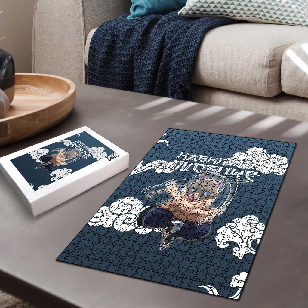Hashibira Inosuke Demon Slayer Puzzle Whirlwind Anime Cloud Pattern Style