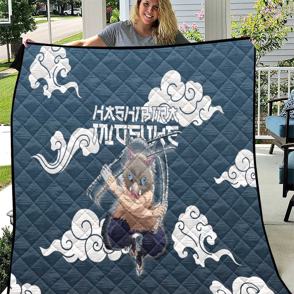 Hashibira Inosuke Demon Slayer Quilt Whirlwind Anime Cloud Pattern Style