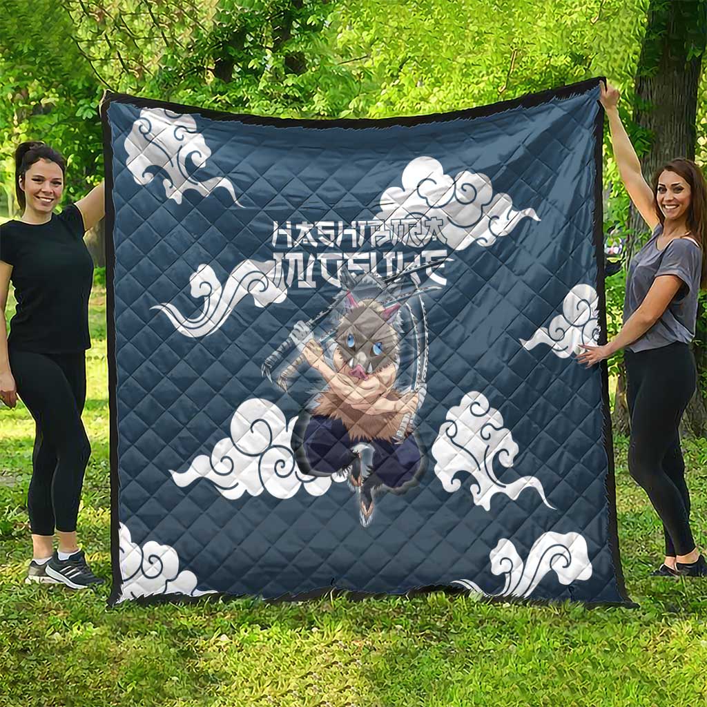 Hashibira Inosuke Demon Slayer Quilt Whirlwind Anime Cloud Pattern Style