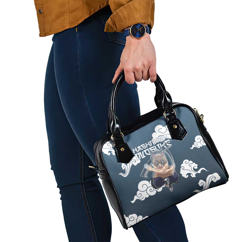 Hashibira Inosuke Demon Slayer Shoulder Handbag Whirlwind Anime Cloud Pattern Style